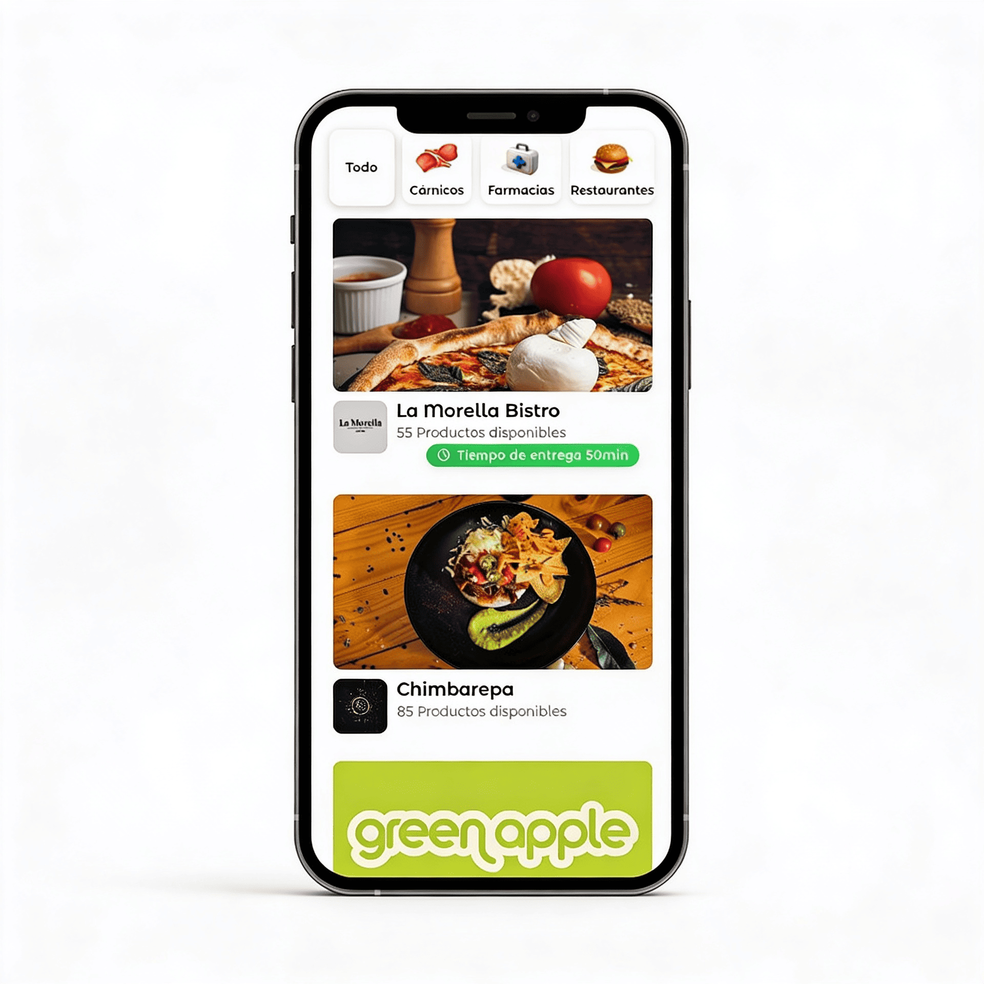 mockup phone menu